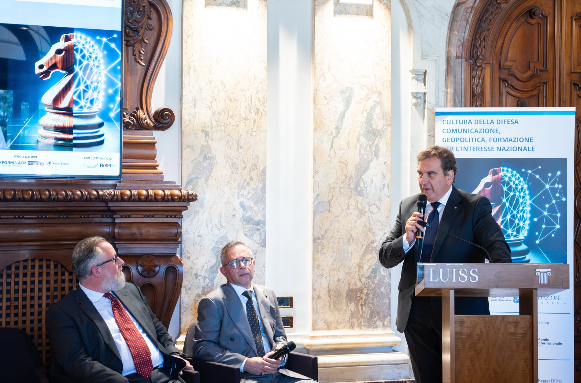 Speaker al podio LUISS